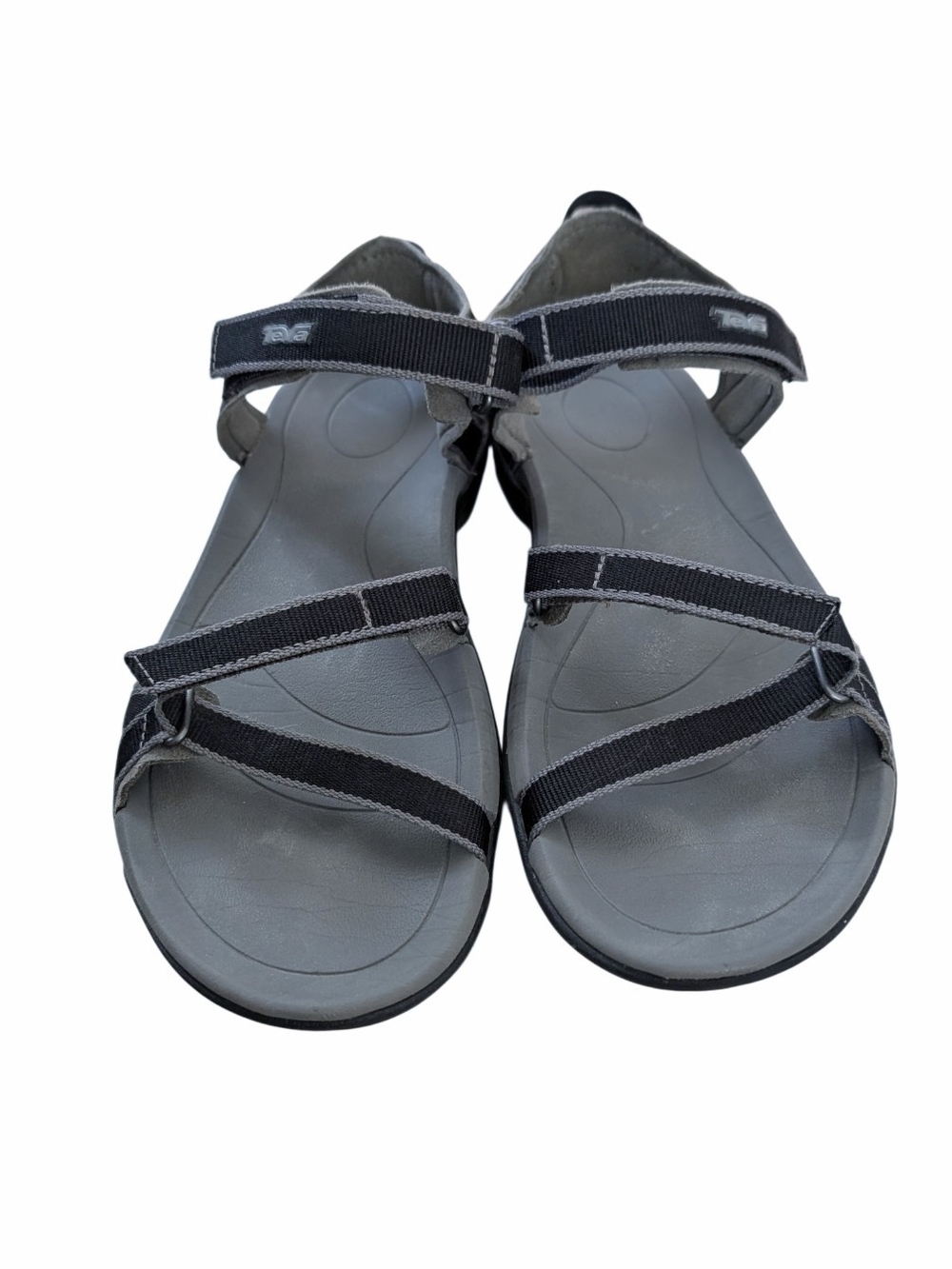 Teva Verra Strappy Athletic Hiking Sandals Black / Grey Women's Size 8